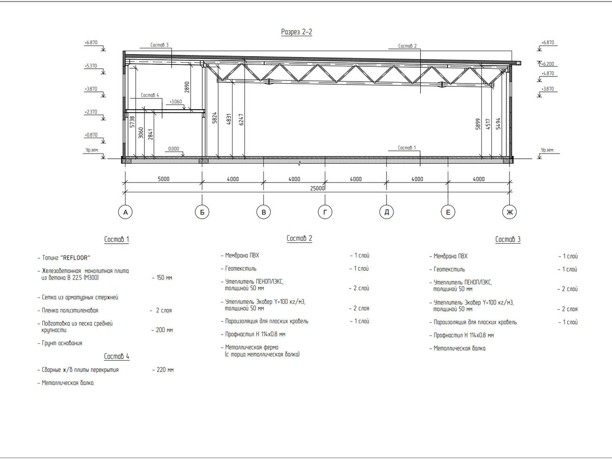 Планировка Производственный цех из сэндвич панелей -  фото 4