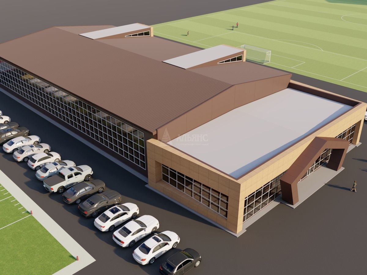 3D визуализация Здание спортивного назначения из сэндвич-панелей - фото 6