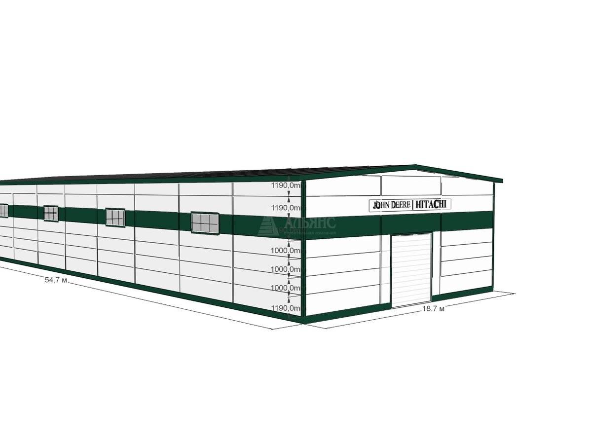 3D визуализация СТО из сэндвич-панелей - фото 8