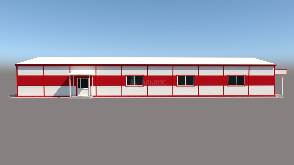 3D визуализация Магазин из сэндвич-панелей - фото 8