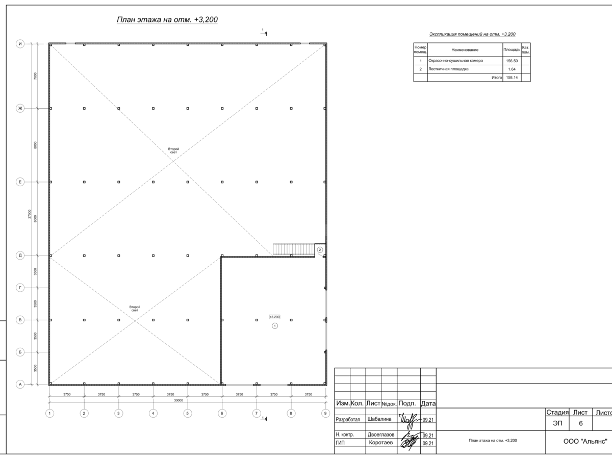 Планировка Грузовой СТО из сэндвич-панелей -  фото 2