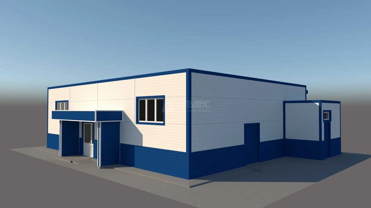 3D визуализация Магазин из сэндвич-панелей - фото 7