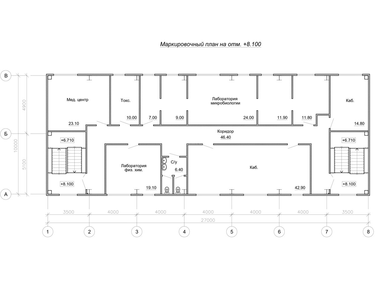 Планировка Проект СТО с АБК из сэндвич-панелей -  фото 6