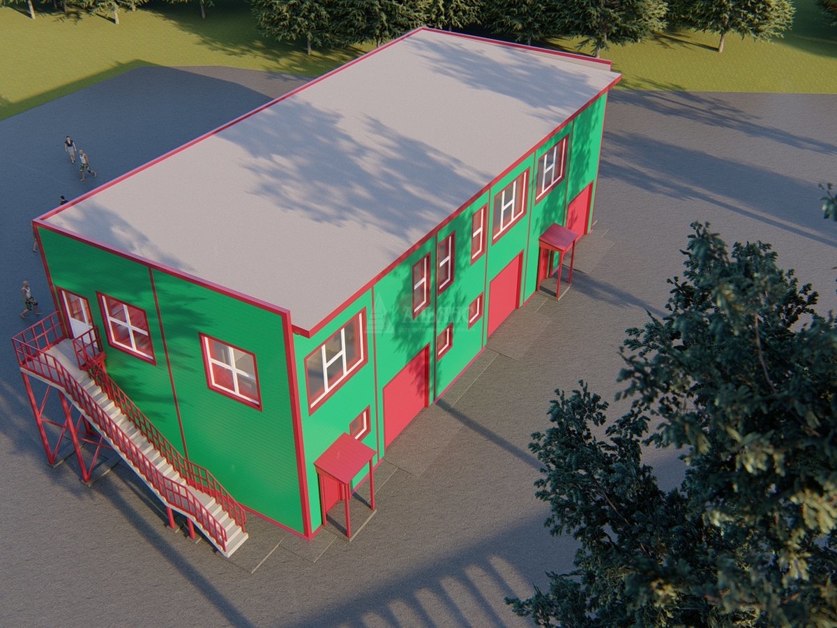 3D визуализация Офис из сэндвич-панелей - фото 7