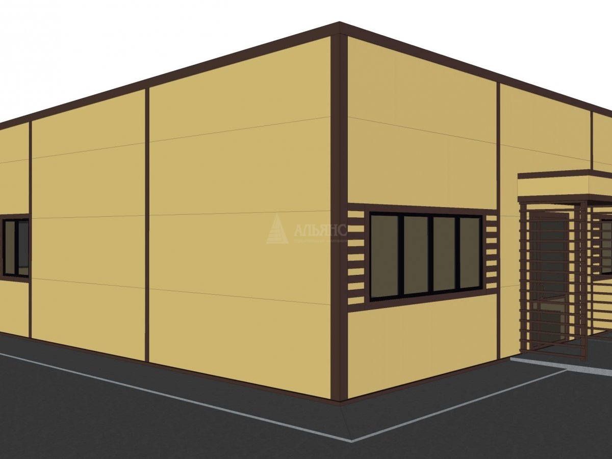 3D визуализация Магазин из сэндвич-панелей - фото 8