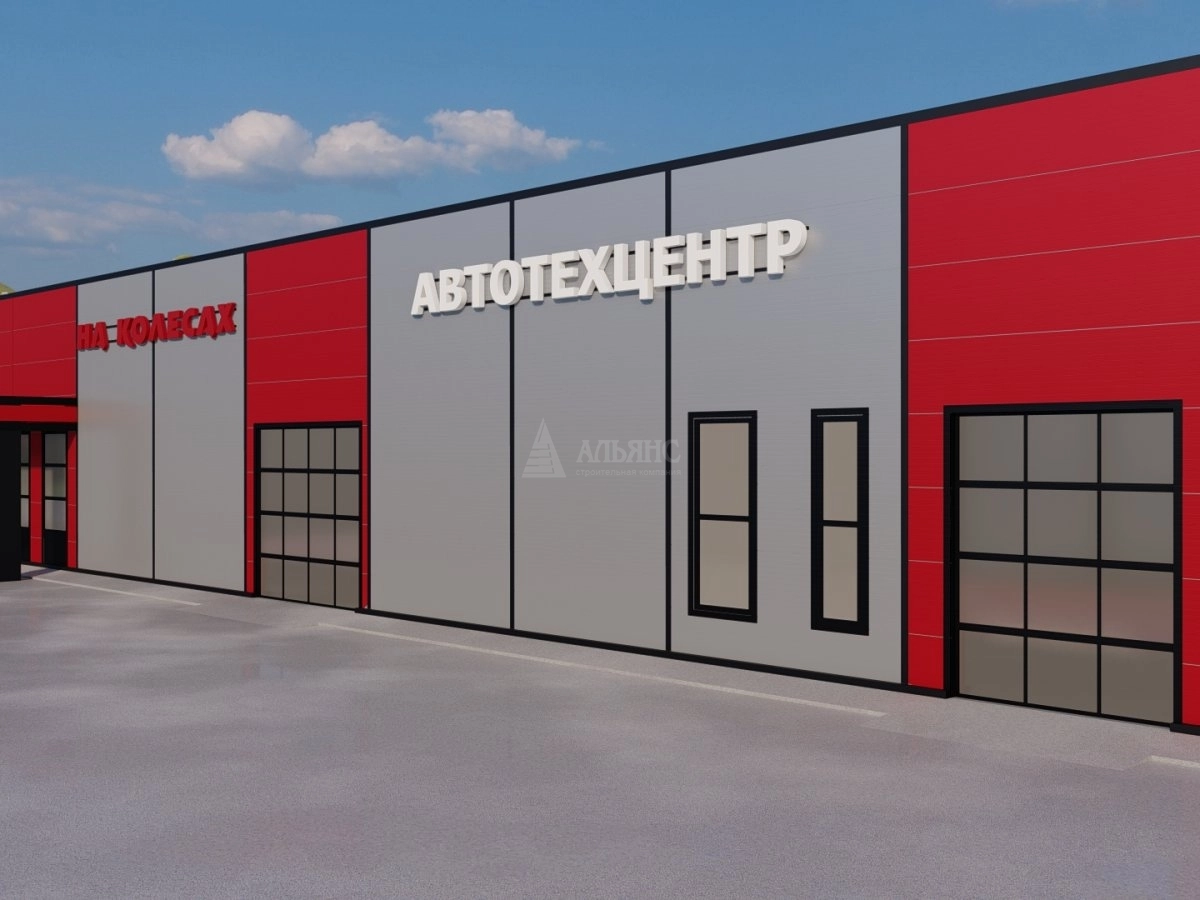 3D визуализация Проект СТО из сэндвич-панелей - фото 5