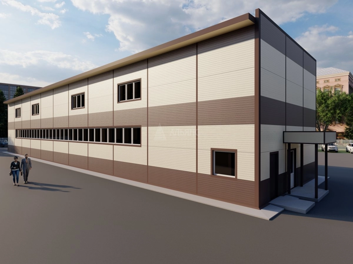 3D визуализация Проект ангара-склада из сэндвич-панелей - фото 2