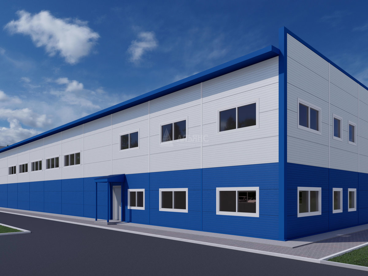 3D визуализация Склад из сэндвич панелей - фото 4