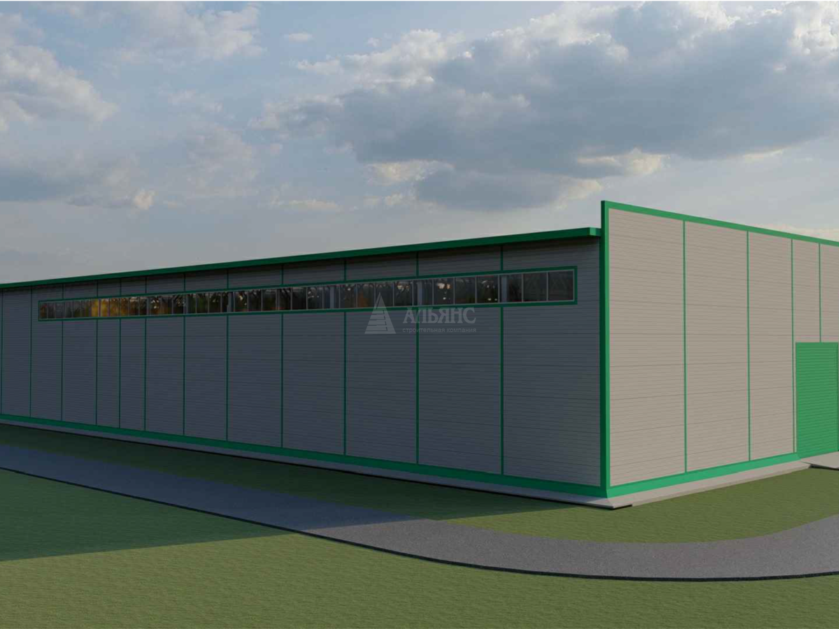3D визуализация Каркасный склад из сэндвич-панелей - фото 4