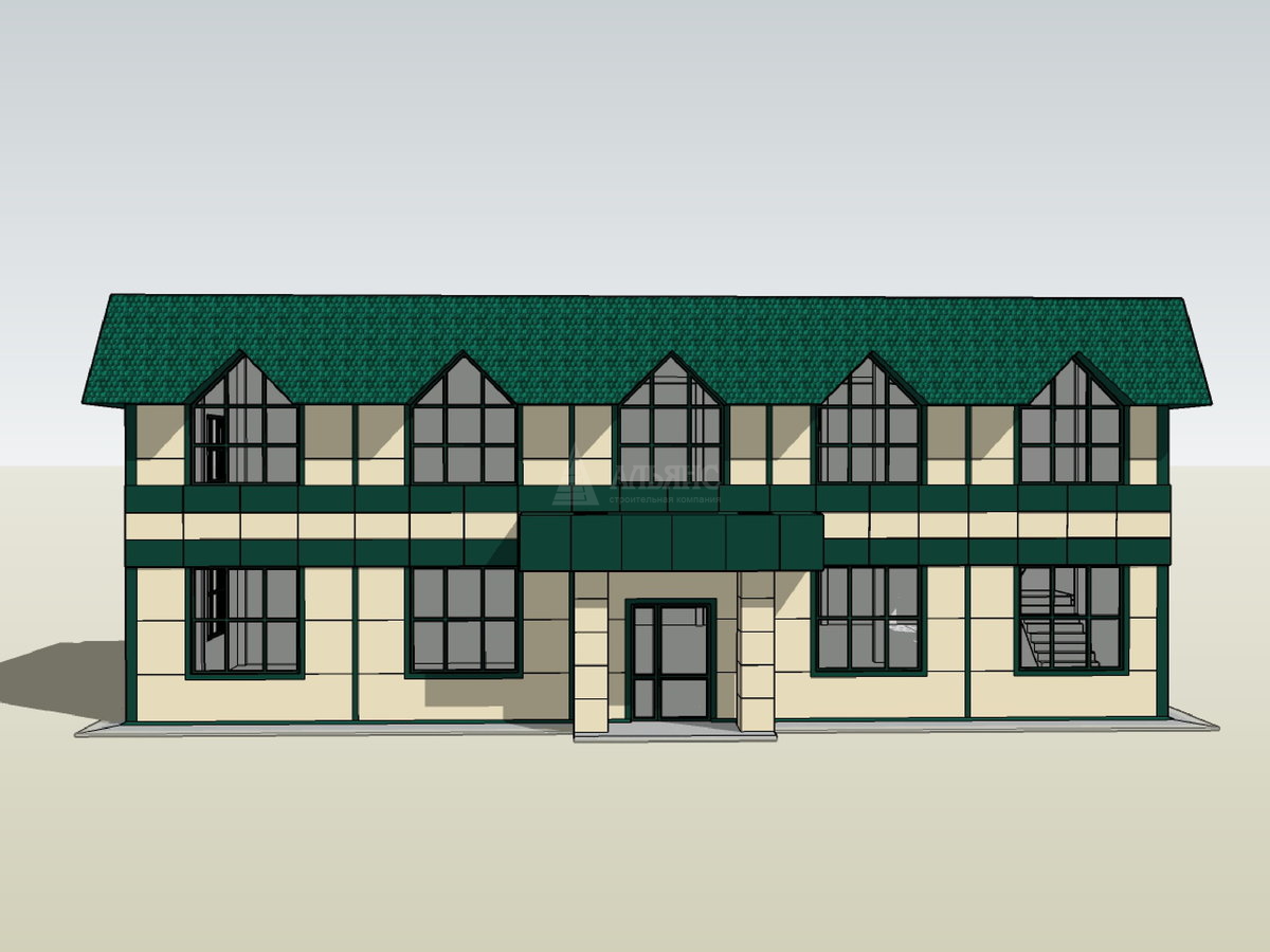 3D визуализация Магазин из сэндвич-панелей - фото 2