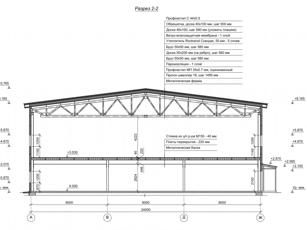 3D визуализация Производственное здание из сэндвич-панелей - фото 19