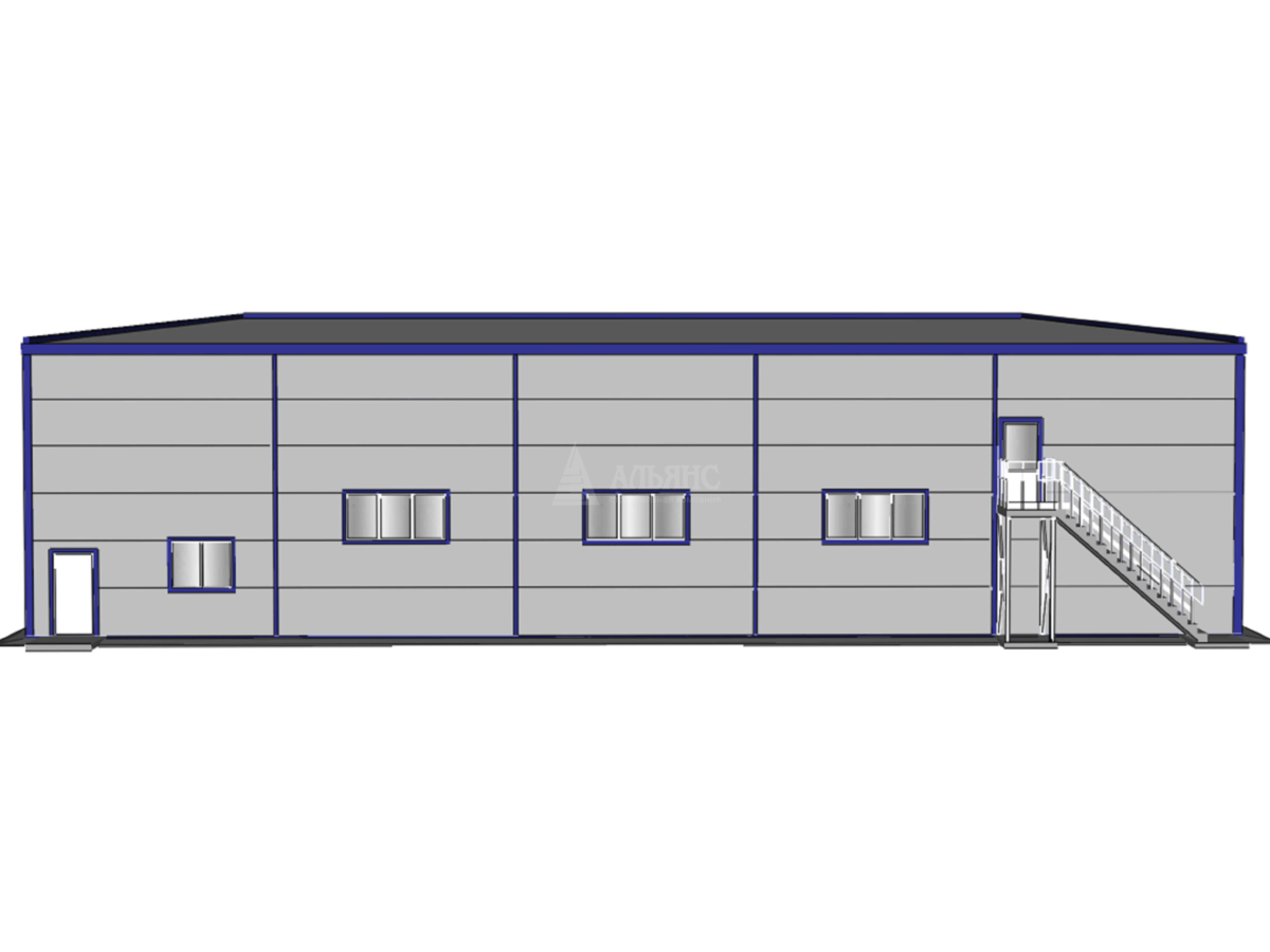 3D визуализация СТО из сэндвич-панелей - фото 2