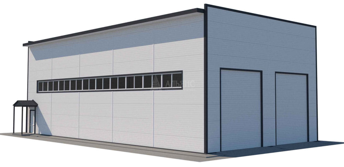 3D визуализация Грузовое СТО из сэндвич-панелей - фото 5