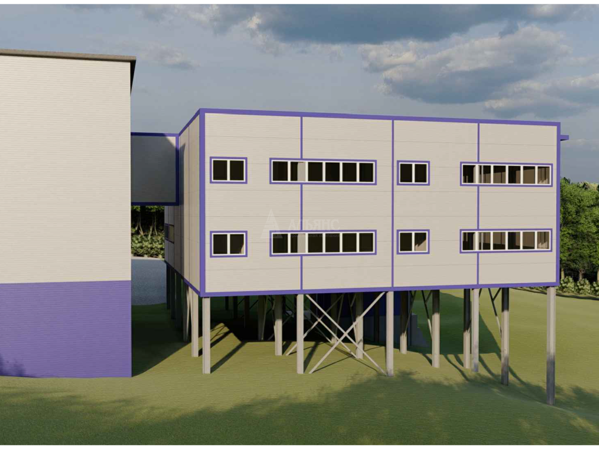 3D визуализация Производственный корпус из сэндвич-панелей - фото 4