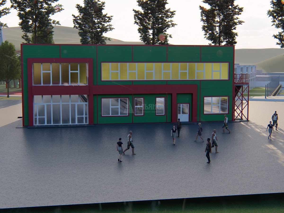 3D визуализация Офис из сэндвич-панелей - фото 1