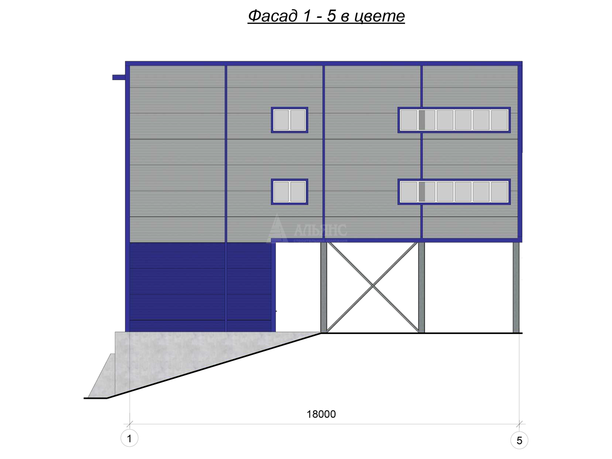 Планировка Производственный корпус из сэндвич-панелей -  фото 1