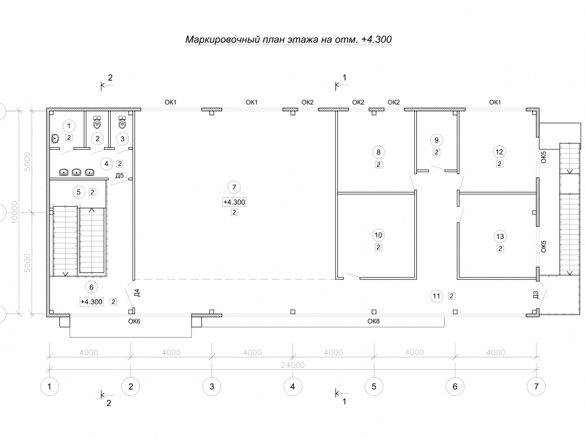 Планировка Торгово-офисное здание из сэндвич-панелей -  фото 1
