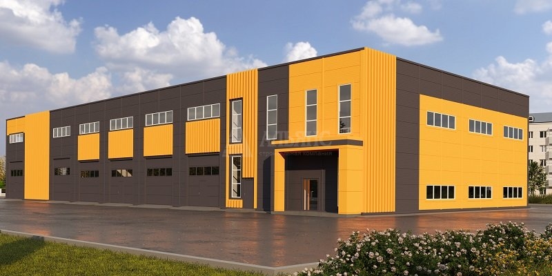 3D визуализация СТО из сэндвич-панелей - фото 1