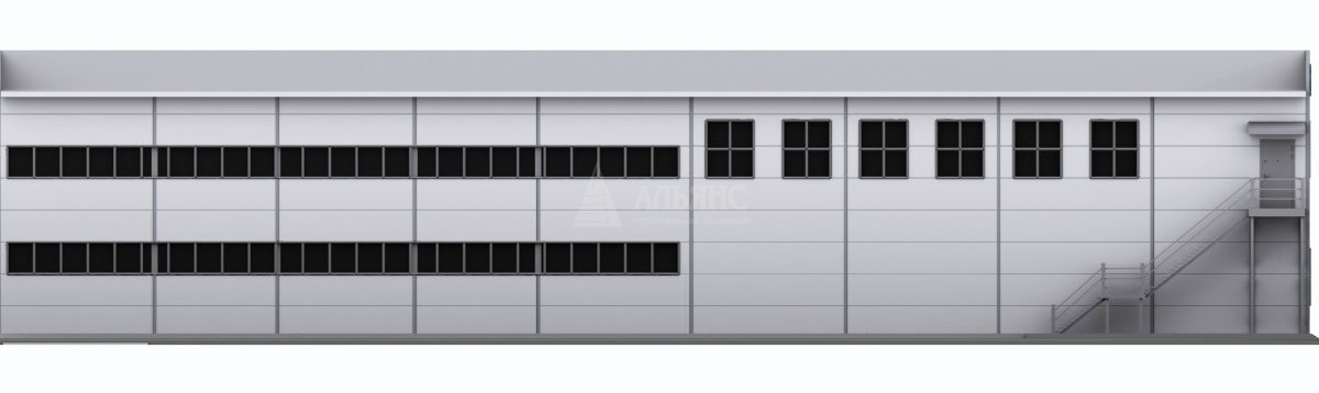 3D визуализация Проект СТО с АБК из сэндвич-панелей - фото 5