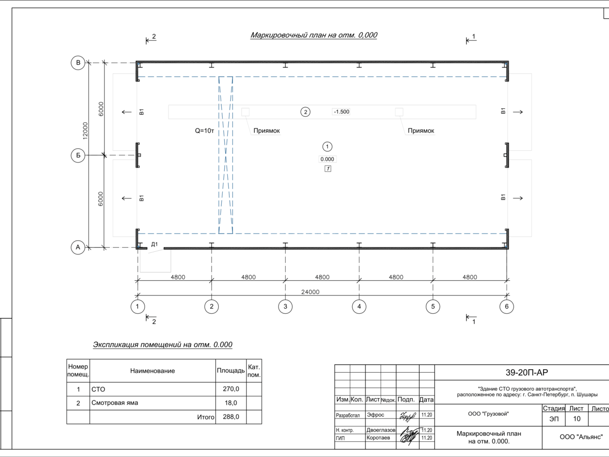 Планировка Грузовое СТО из сэндвич-панелей -  фото 3