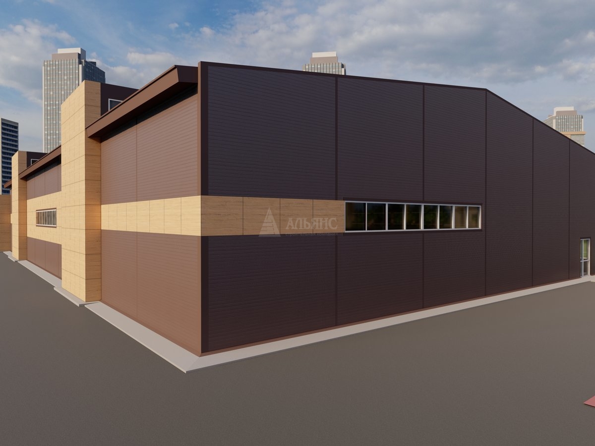 3D визуализация Здание спортивного назначения из сэндвич-панелей - фото 3