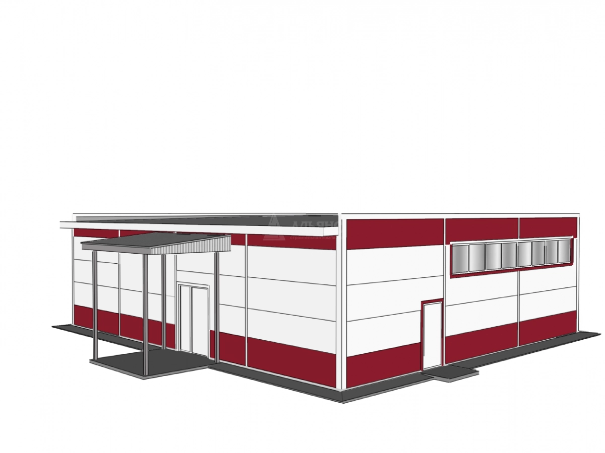 3D визуализация Магазин из сэндвич-панелей - фото 10