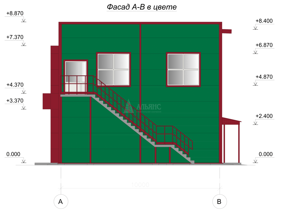 3D визуализация Офис из сэндвич-панелей - фото 12