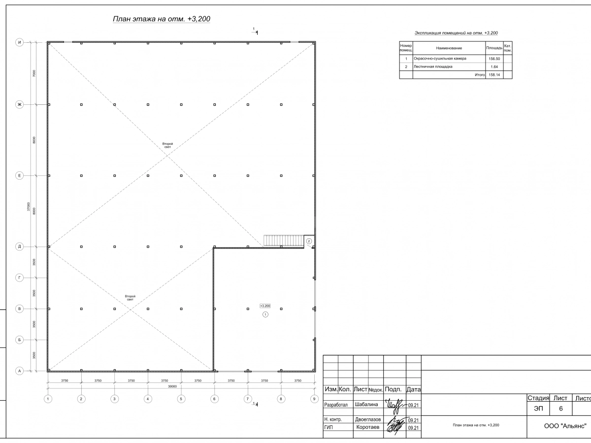 Планировка Грузовой СТО из сэндвич-панелей -  фото 2