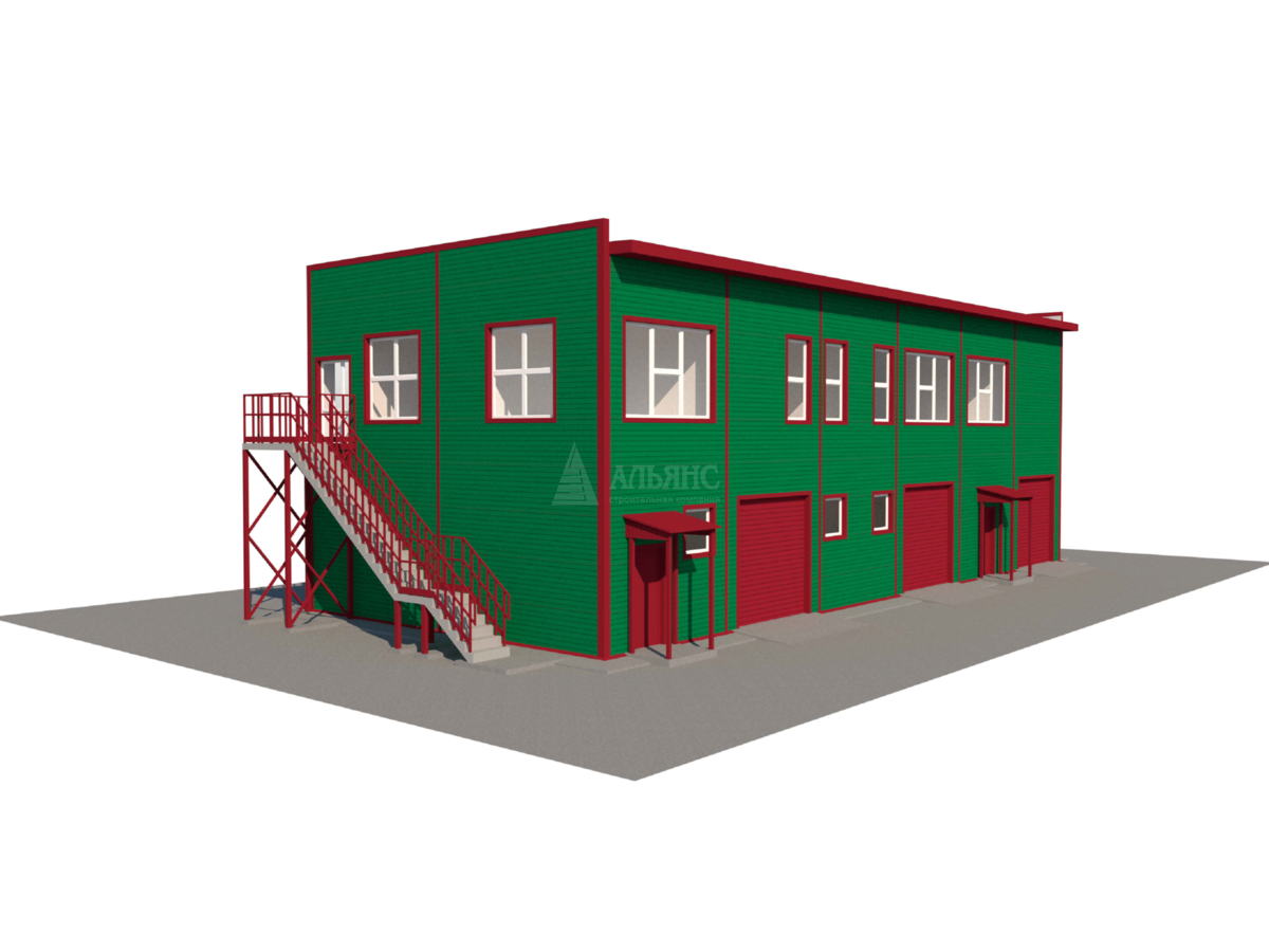 3D визуализация Офис из сэндвич-панелей - фото 10