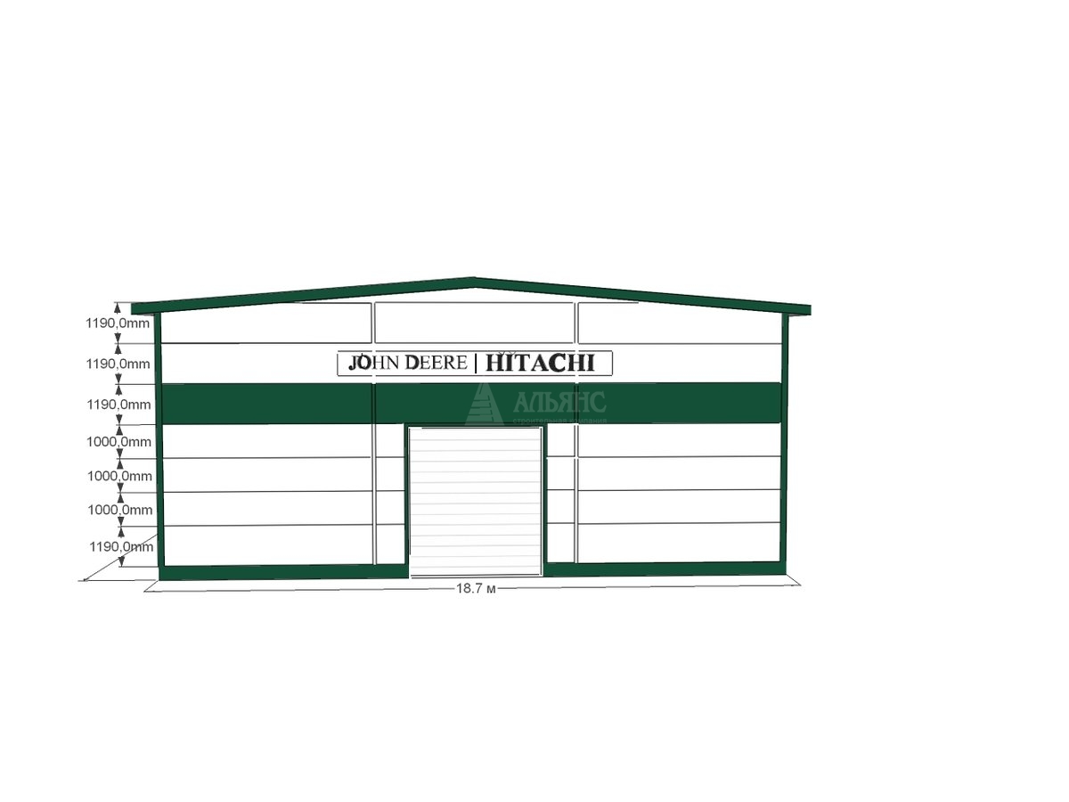 3D визуализация СТО из сэндвич-панелей - фото 9