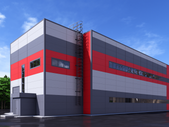 Производственное здание из сэндвич-панелей 