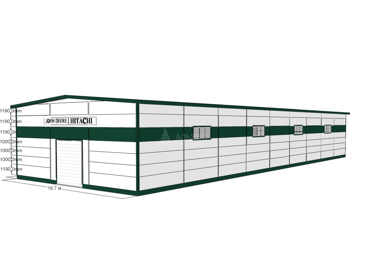 3D визуализация СТО из сэндвич-панелей - фото 10