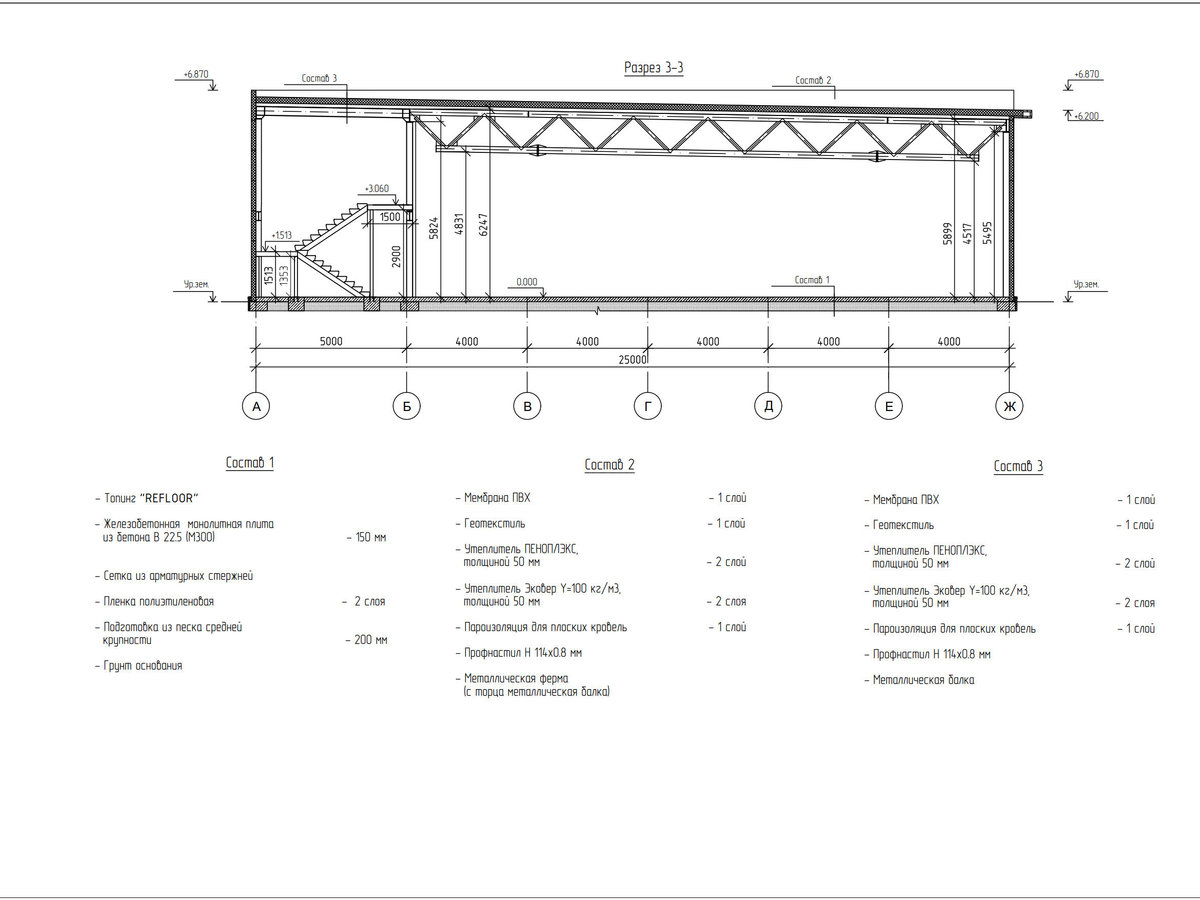 Планировка Производственный цех из сэндвич панелей -  фото 5